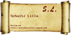 Schultz Lilla névjegykártya